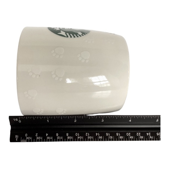 Starbucks Paw Print Coffee Tea Mug White With Green Mermaid - Picture 14 of 15